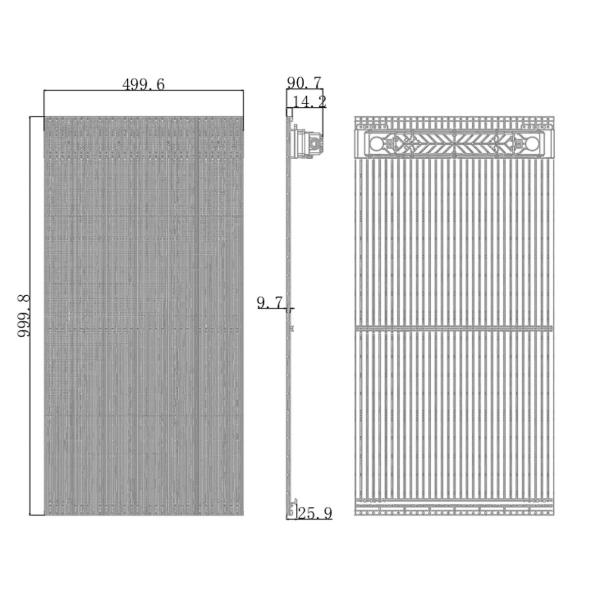 High Definition IP67 Led Grid Display 1R1G1B Led Grid Panel For Landmark Buildings