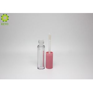Buy cheap Custom Empty Lipgloss Containers Transparent Round Shape With Brush from wholesalers