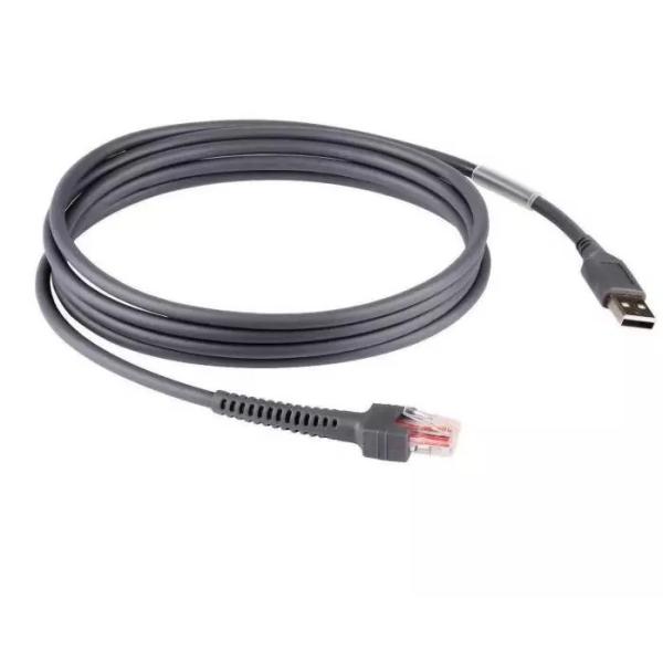 Quality Grey 2M USB To Rj45 Cable , USB Cord For Scanner LS2208 LS4208 for sale
