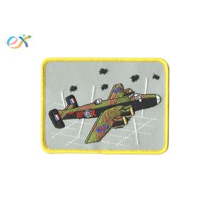 Customized Aircraft Iron On Embroidered Patches With 85% Embroidery