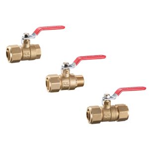 3301 3302 3303 Brass Ball Valve DN15 DN20 DN25 with Aluminum Plastic Pipe