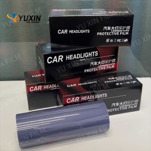 China OEM Light Grey TPU Headlight Film Removable Glossy Car Light Film For Protection on sale