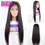 Buy cheap Brazilian Human Hair Lace Front Wigs Raw Virgin Silk Straight Natural Black from wholesalers