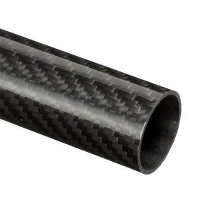 China Roll Wrapped 30mm Glossy Finish 3K Carbon Fibre Pipe on sale