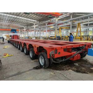 500 Tons Hydraulic Flatbed Trailer With Fuwa / BPW Axle And Customization Option