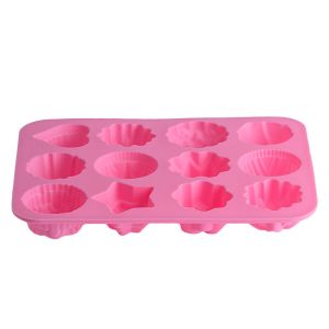 Buy cheap Reusable Nonstick Silicone Baking Molds With 12 Different Shape from wholesalers