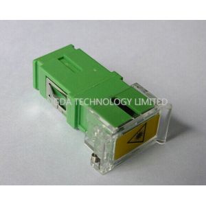 SC Fiber Optic Shutter Adapter With Transparent Plastic , Pathcord Assembly