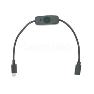 Buy cheap USB Type C Male to Female on off Silicon Cap Switch Extension Cable for Raspberry Pi Lamp Fan from wholesalers