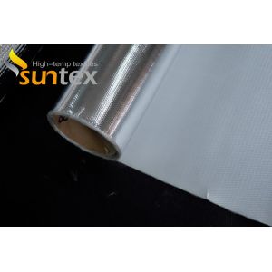 Buy cheap Heat Reflective 0.4mm 550C Aluminum Coated Fiberglass Fabric Insulation from wholesalers