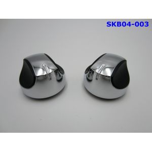 High Gloss Oven Control Knob Electroplate Chrome / Nickel Zamac Material