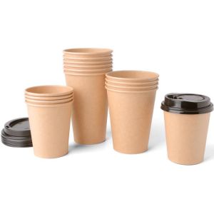 Disposable paper coffee cups with lids branded takeaway coffee cups container