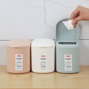 Buy cheap 1.6L Rectangle Desktop Plastic Dustbin With Clamshell Lid from wholesalers