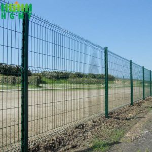 Outdoor Garden Decorative Security Welded Wire Mesh 3D Fence Panel With Gate