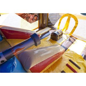 420D Pirate Inflatable Bouncer Castle With Air Cannons