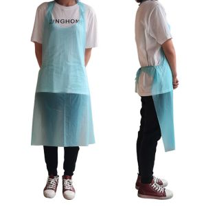 Buy cheap Thickened Biodegradable Disposable Aprons , Biodegradable blue disposable aprons from wholesalers