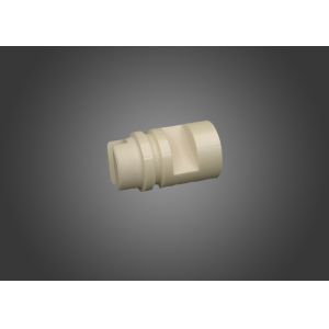 China Yellow 99.7 % Alumina Precision Machine Parts , Screw Thread Industrial Ceramic Products on sale