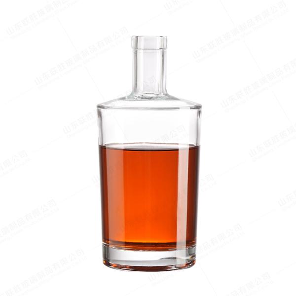 OEM/ODM Acceptable 750ml Thick-bottomed Prismatic Glass Bottle for Vodka