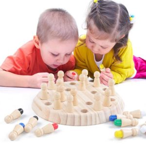 Buy cheap 5.5cm Wooden Montessori Baby Toys Memory Matchstick Chess Game from wholesalers