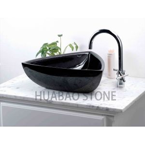 Buy cheap Luxious Stone Bathroom Sink Surface Honed Treatment Plain White Round Shape from wholesalers