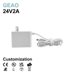 Buy cheap Light 24V 2A Wall Mount Power Adapters With Surge Protection from wholesalers