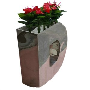 Buy cheap Silver flower pots on the balkon letters metal planters from wholesalers