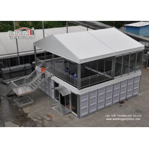 China Heavy Duty White PVC Fabric Double Decker Tents Large Outside Tents For Weddings on sale