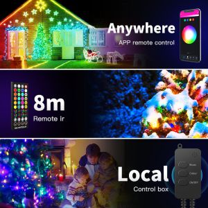 Buy cheap LED String Light Outdoor Waterproof Fairy Lights Smart LED Garden Light for Decoration WiFi Bluetooth Work With Alexa & Google from wholesalers