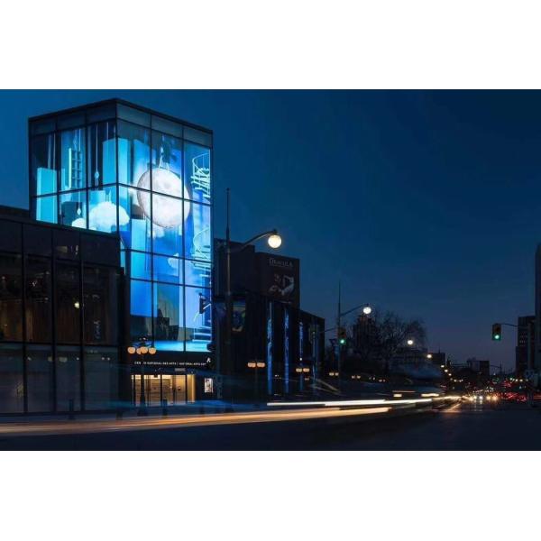 Quality Waterproof Transparent Led Display Panel Glass Advertising Billboard Iron / Al Material for sale
