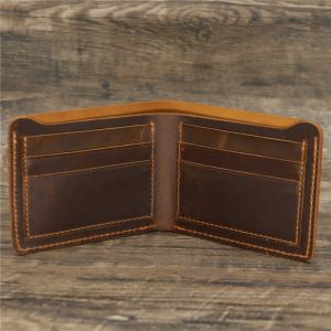 Buy cheap Custom Logo Crazy Horse Wallet For Men Bifold Leather Wallet with Others Pattern Type from wholesalers