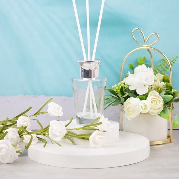 Buy cheap Inverted Cone Decorative Reed Aroma Diffuser Glass Bottle 90ml With Wooden Cap product