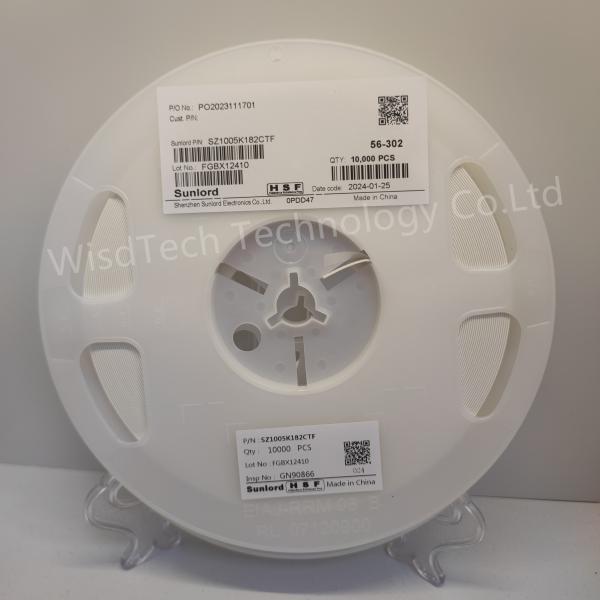 SZ1005K182CTF 1.8 kOhms 100MHz 1 Signal Line Ferrite Bead 0402 (1005 Metric)