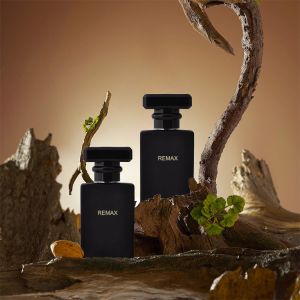 50ml Transparent/Black Glass Clear/Smooth Rectangle Bottle With Transparent