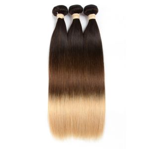 Buy cheap 3 Tone Ombre Brazilian Hair Weave , Silky Straight Ombre Real Hair Extensions from wholesalers