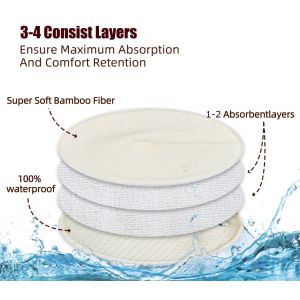 Buy cheap Round Shape Washable Breast Pads Nursery Customize Cotton Breast Pads from wholesalers