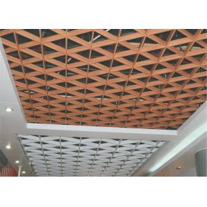 Buy cheap Decorative False Triangle Metal aluminum Grid Ceiling system ivory With A type from wholesalers