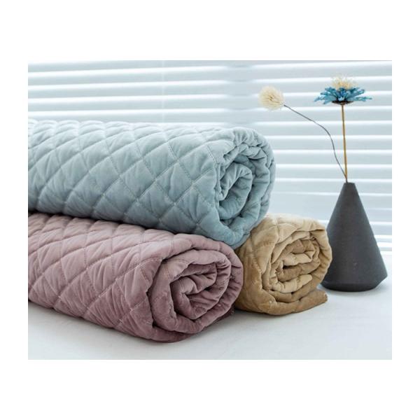 Buy cheap Ultrasonic Quilted Sofa Velvet Upholstery Fabric Customized Warp from wholesalers