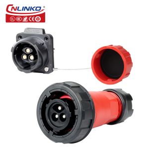 Cnlinko DL-28 IP68 Plastic 50A 500V AC Industrial Power Connector 3 Pin Circular