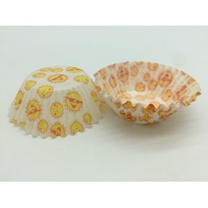Disposable Yellow Cupcake Wrappers / Holders , Birthday Cupcake Wrappers For