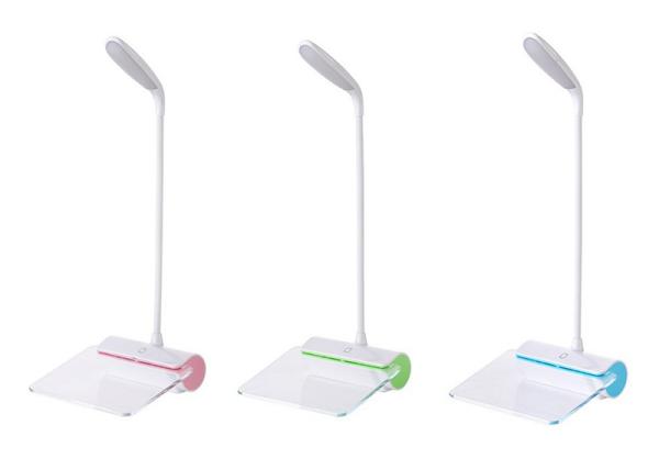 Buy cheap Eco ABS Modern LED Desk Lamp Flexible Metallic Tube Transparent Message Board from wholesalers