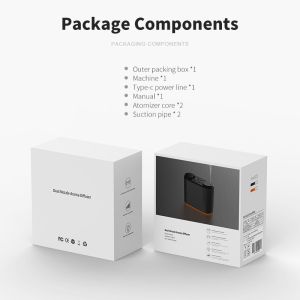 HOMEFISH Pure Aroma Diffuser Waterless Atomizing Diffuser Double nozzle design