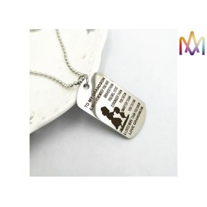 Buy cheap 2.5mm Thickness Waterproof Engraved Pendant Necklace from wholesalers