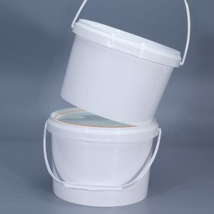 Buy cheap Logo Printing Food Grade White Plastic Buckets and Customizable from wholesalers