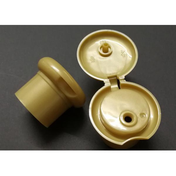 Mushroom Style Recyclable Flip Top Lid Gold Color Out Diameter 27 . 4MM