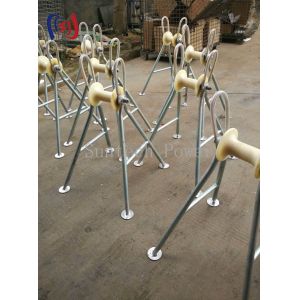 Heavy Duty Steel Pipe Elevated Cable Roller 5KN Load Capacity