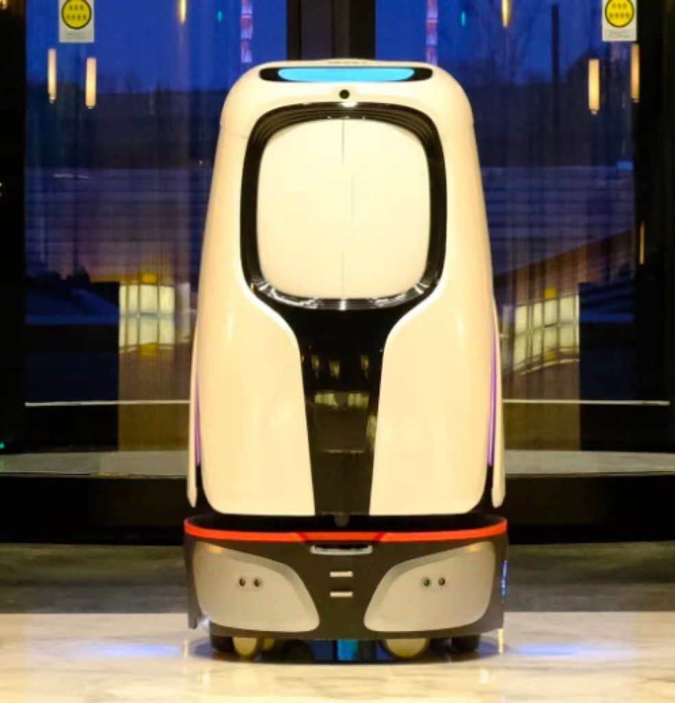 Contactless Smart Service Robot 50kg Load Hotel Autonomous Delivery Robot