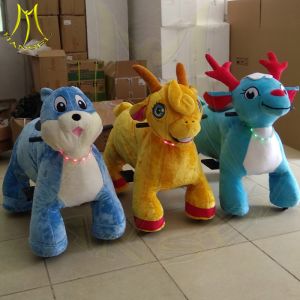 Buy cheap Hansel amusement park walking coin operated motorized plush riding animals from wholesalers