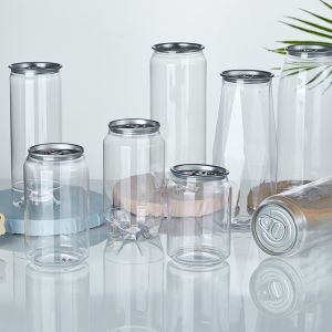 Buy cheap 100 Recyclable Clear Pet Beverage Bottles Energy Drinks Plastic Cans from wholesalers