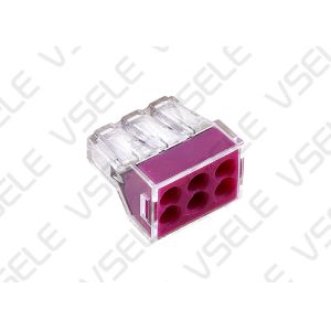 Buy cheap Six Port Push Fit Terminal Block Connector For Junction Box 3 Pin Conductor product