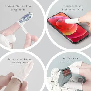 Disposable Latex Finger Cots, Protect Fingers, Anti-Static Industrial Medium
