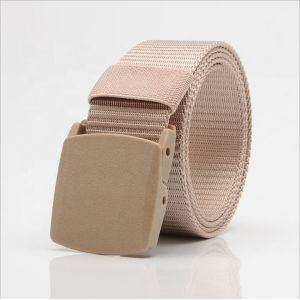 Buy cheap Jacquard Plastic Buckle Nylon Belt 2.5mm Thick Canvas Fabric Belt from wholesalers